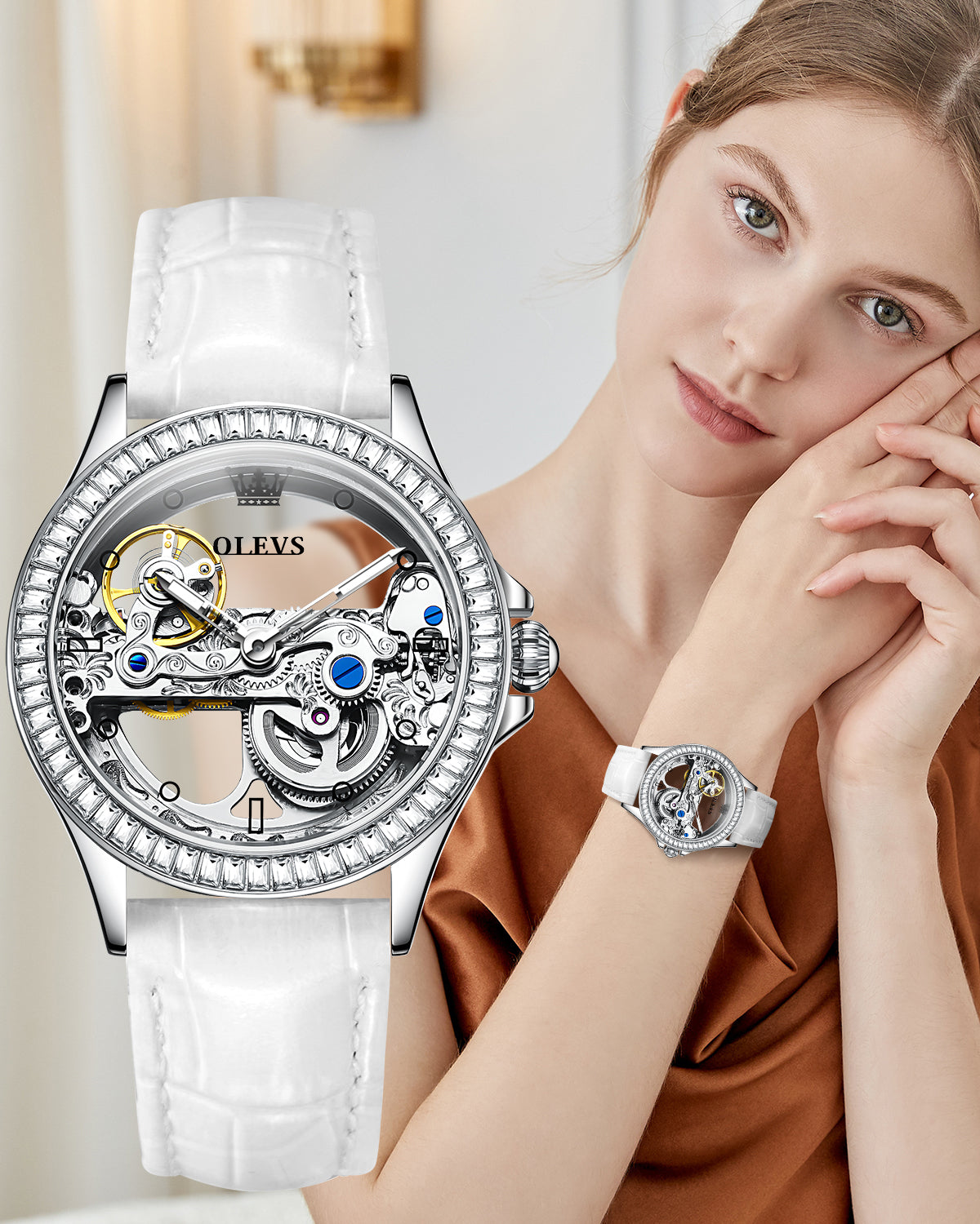 The Lustre — Crystal Skeleton Automatic · 34 mm